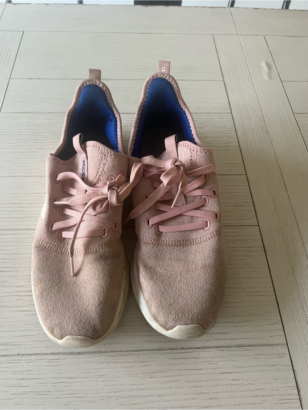 adidas Women's Cloudfoam Blush Pink Lace-Up Sneakers
